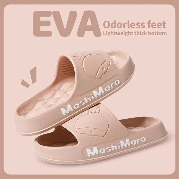 Slippers Slippers Women Summer EVA Soft Platform Slippers Rabbit Couple Bathroom Anti Slip Sandals Home Indoor Bathing Shoes Femininas Z2410