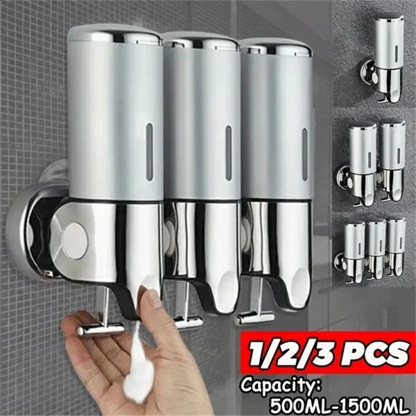 Bathroom Liquid Soap Dispenser Hand Sanitizer Holder Wall Mount Soap Shampoo Gel Shower Liquid Container For Bathroom Accessorie 240902