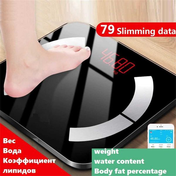 Body Weight Scales APP Bathroom Scales Bluetooth Floor Body Scale BMI Fat Scales LED Digital Smart Weight Scale Balance Body Composition Ana