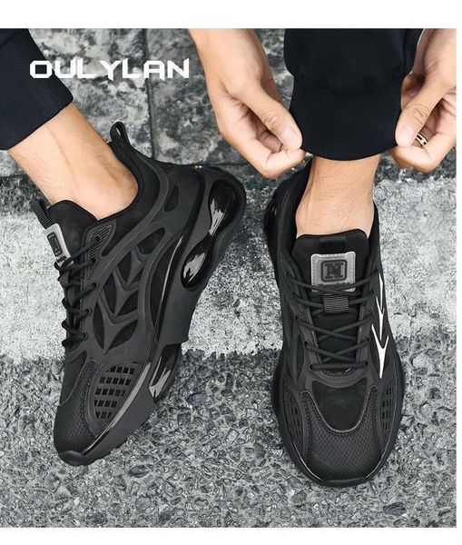 Chunky for Men Brand Designer Men&#039;s Casual Thick Sole Black Sneakers Boys Sports Running Shoes