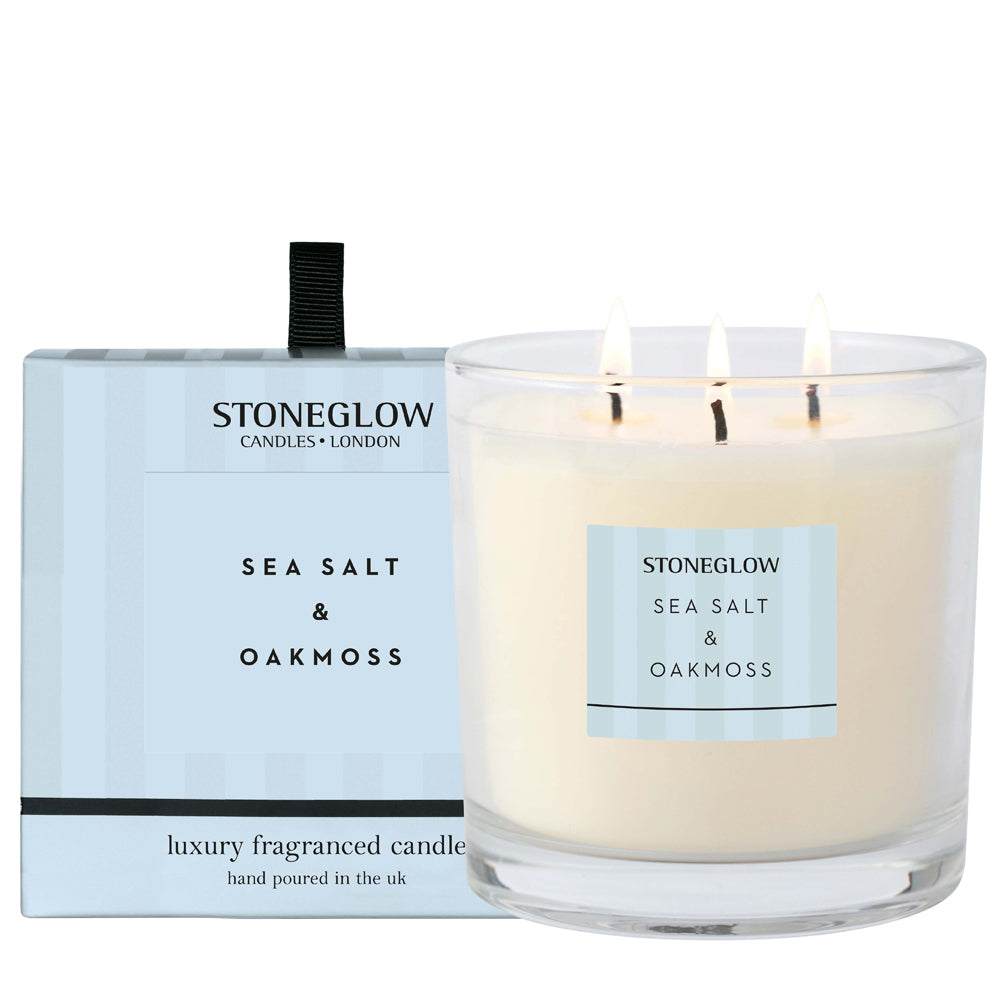 Modern Classics - 3-Wick Scented Candle - Sea Salt & Oakmoss