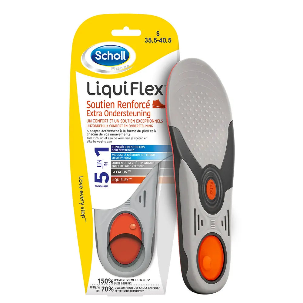Plantillas de soporte reforzadas Scholl LiquiFlex para mujer, talla 35,5-40,5