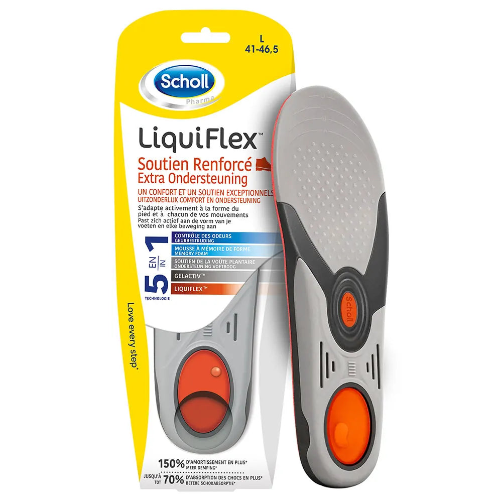 Scholl Plantillas LiquiFlex Fortalecimiento Soporte Hombre Talla 41-46.5