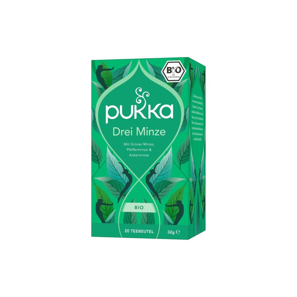 Pukka Ceai de plante organic cu 3 tipuri de mentă, 20 de bucăți (32 g)