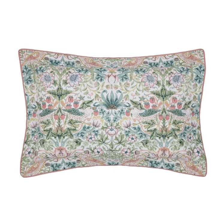 Morris and Co Strawberry Thief Pink Oxford Pillowcase