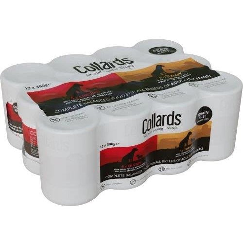 Collards Adult Grain Free Variety Pack Canned Dog Food - 12 x 390g