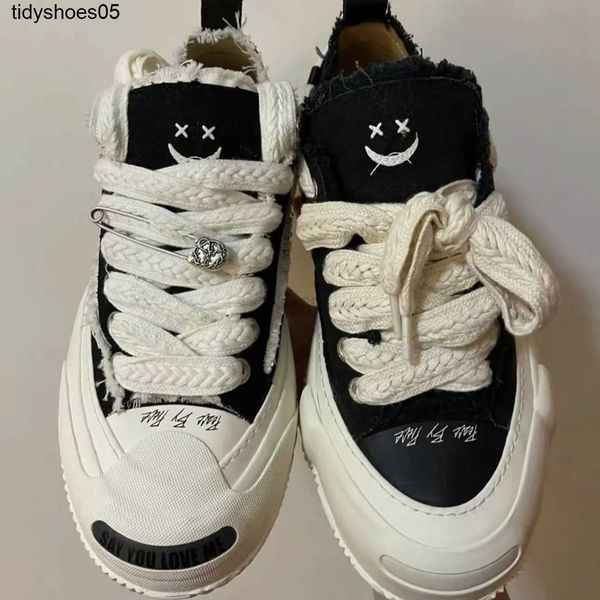 Xvessels-Vessel Shoes Jianhao Wu Womens Hidden Laughing Cotton Candy Thick Soled Casual Canvas Mens Beggar