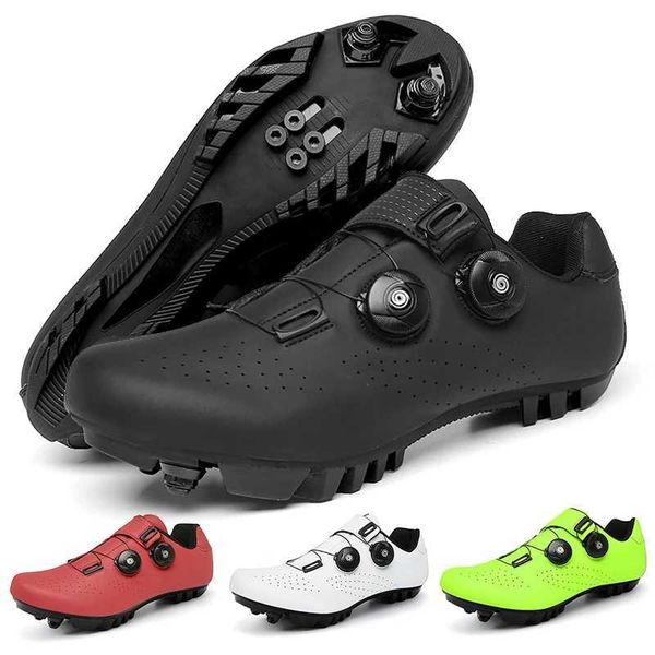 New MTB cycling shoes mens self-locking racing shoes road cycling shoes speed flat cycling sports shoes womens cycling SPD shoes Y240926