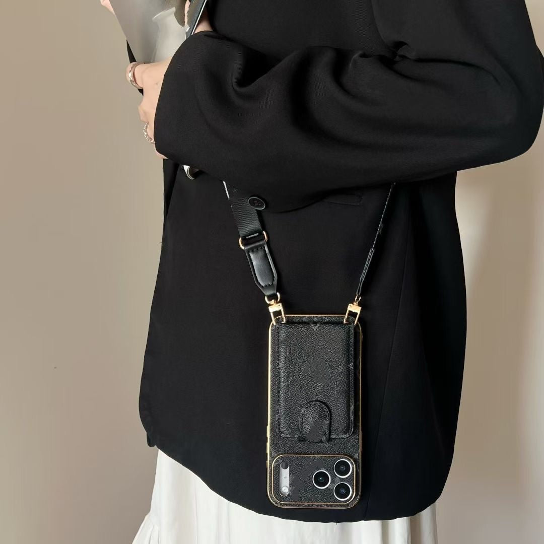 Women Crossbody Phone Case Designer iPhone Case for Apple iPhone 17 16 Pro Max 17 15 Pro Max 13 12 14 Plus 11 Case Card Slot Card Holder Wallet Case