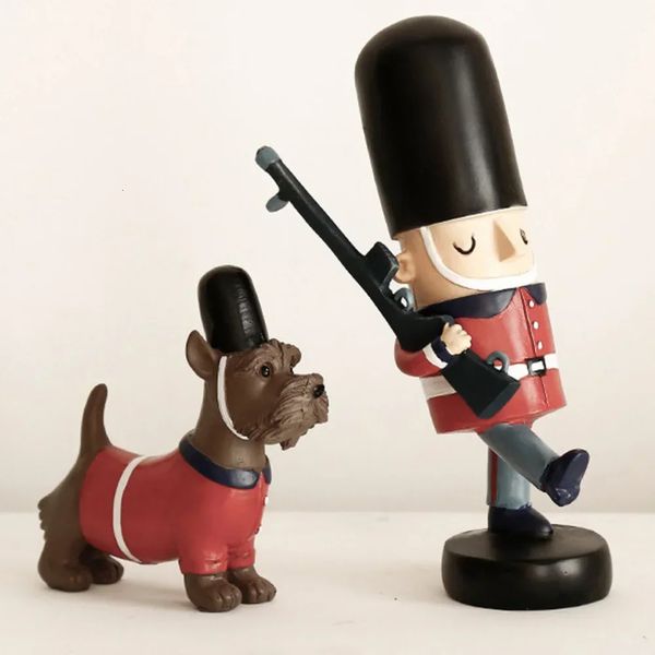 Creative Living Room Nutcracker Puppet Small Ornaments Soldier Dog Home Desktop Wine Cooler Decorations Christmas Gifts 241212