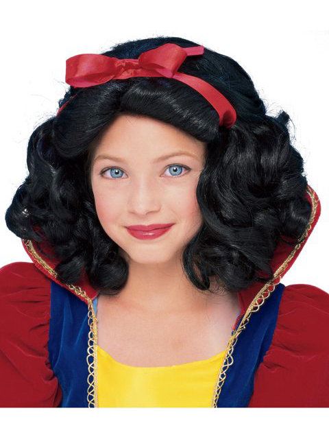 Girls' Storybook Princess Wig with Red Bow