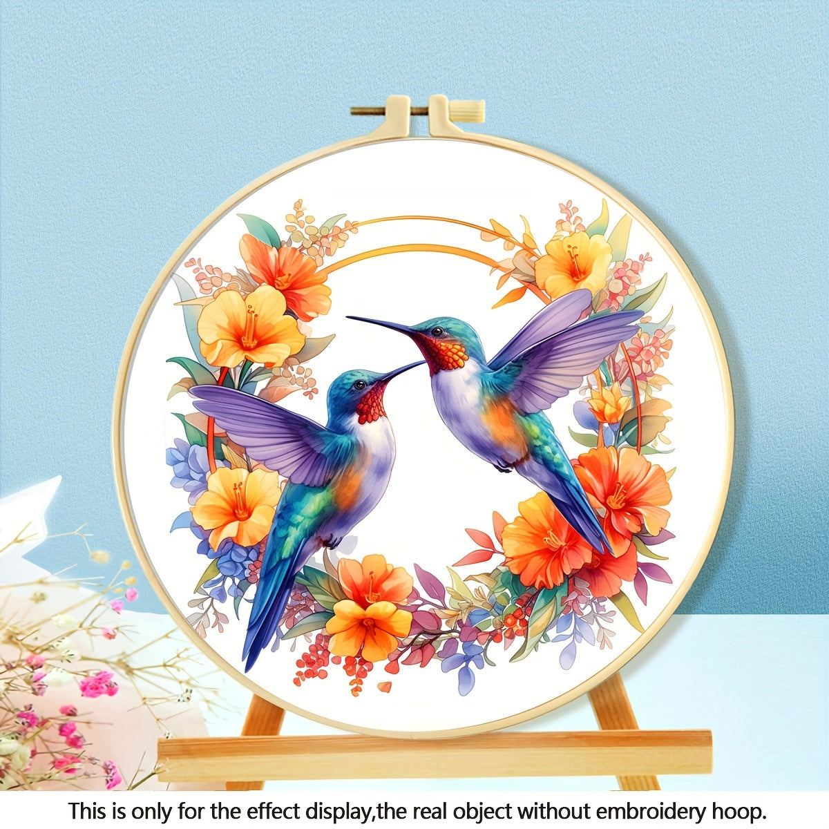 TEMU 1 Set Adult Stitch Kit, Bird Series Diy Printed Embroidery Set For Beginners With 11ct Medium Thread, 3 Strands, Room Wall Decoration Or Diy