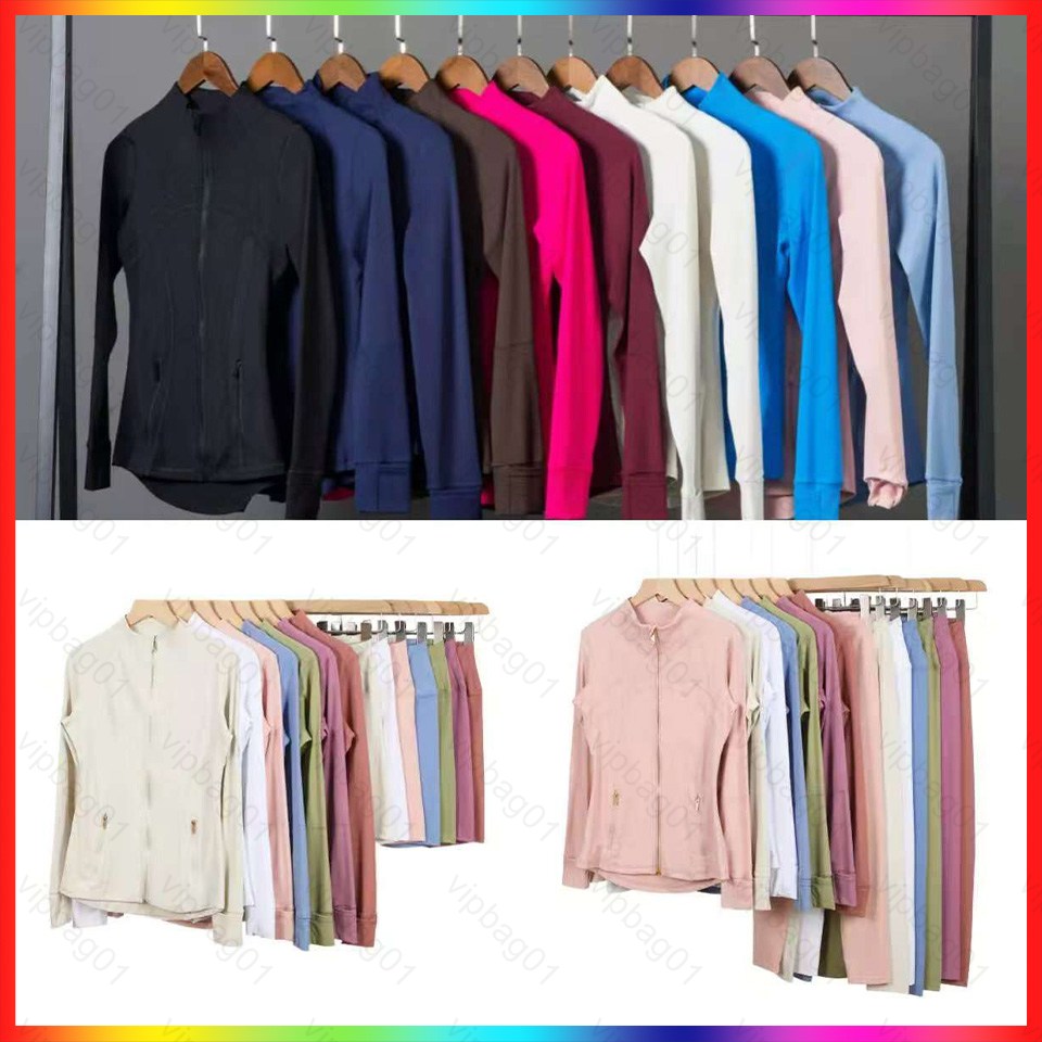 Yoga Jacket Women Define Workout Sport Coat Fitness Sports Quick Dry Activewear Solid Golden Zip Up Sweatshirt Sportwear jump girl close skin take l