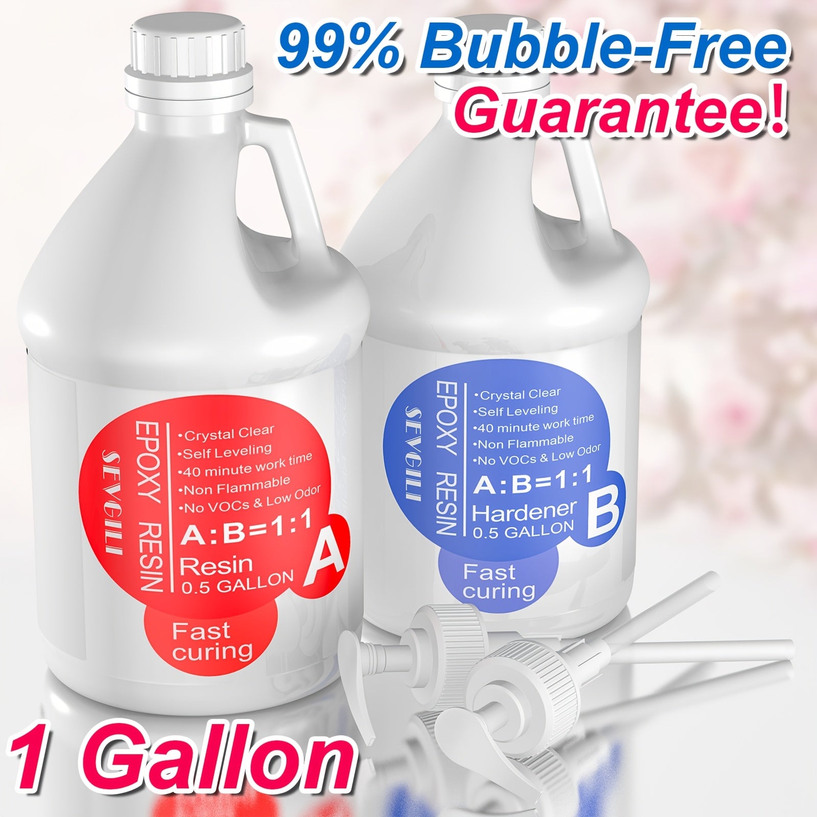 TEMU Epoxy Resin-1 Gallon, Epoxy Resin Kit, No Yellowing No Bubble Art Resin Casting Resin For Art Crafts, Jewelry Making, Wood & Resin Molds(0.5