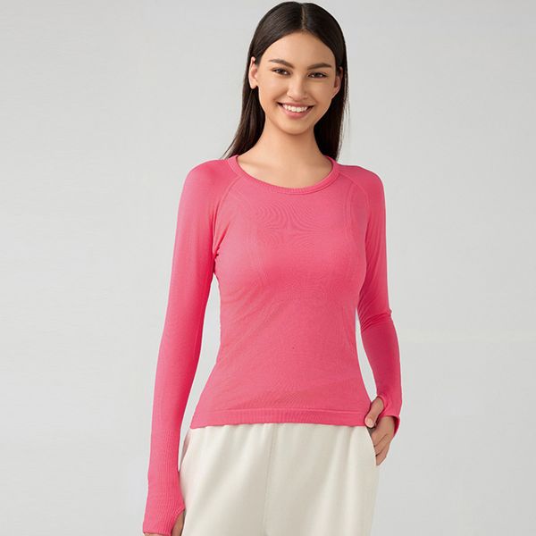 Yoga Shirts Outfits For Women Long Sleeve Sweatershirt Winter Fitness Running Gym Clothes Workout T-shirt Dry Slim Fit Breathable High Elast