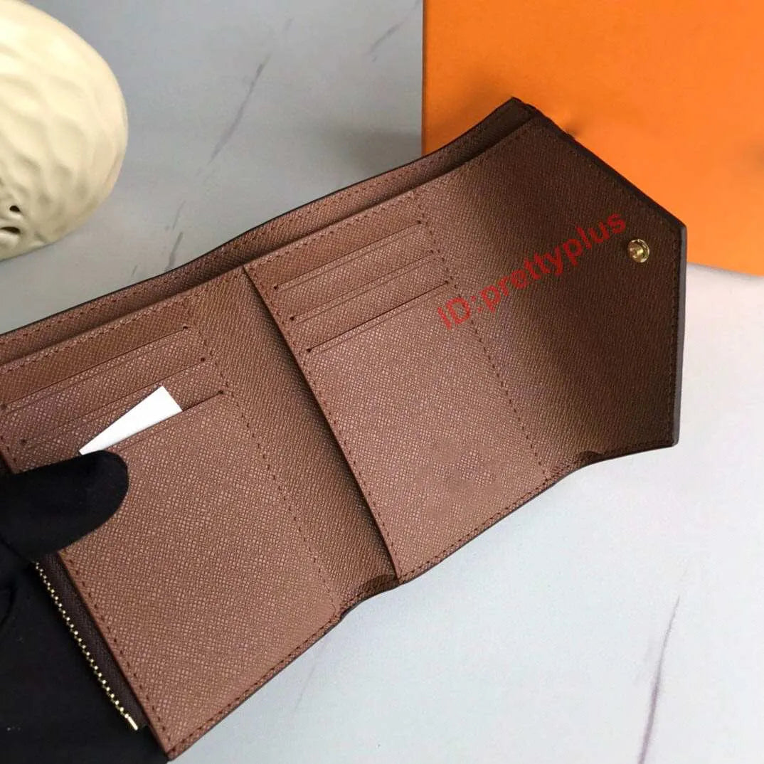 Fashion designer wallet luxury zipper purses mens women plain leather coin clutch Highs quality embossed flower Grid card holders