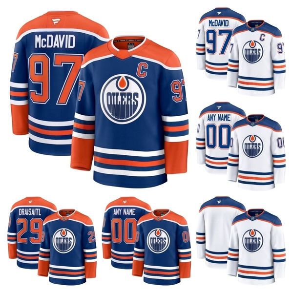 Leon Draisaitl Oilers Hockey Jersey Fanatic Mattias Janmark Adam Henrique Brown Corey Perry Vasily Podkolzin Viktor Arvidsson Troy Stecher C