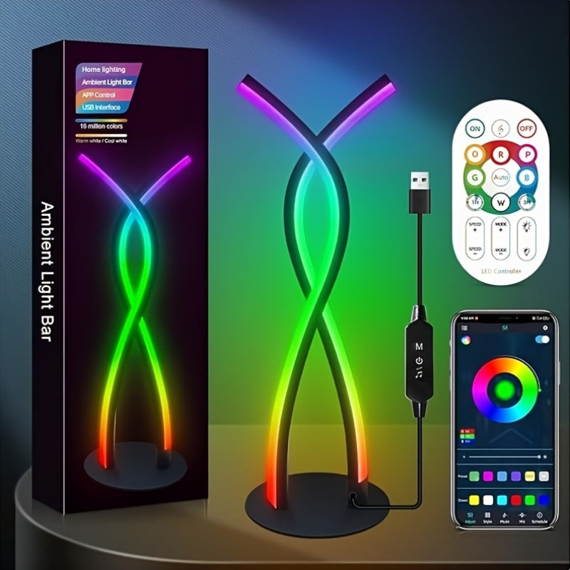 TEMU Music Sync Rgb Led Light Bars, Rgb Desk Lamp And Night Light, Application Control&18 Key Rc, Gaming&tv Backlight, Ambient Lighting, Gaming