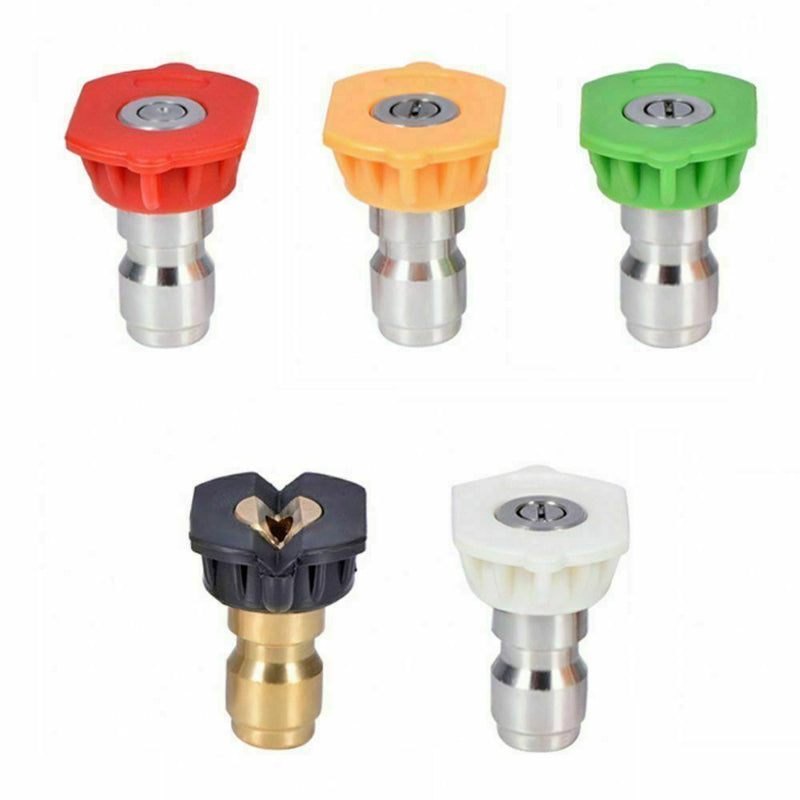TEMU 5pcs Washer Nozzle Tip 1-4" Male Thread 0 15 25 40 Washing Nozzles