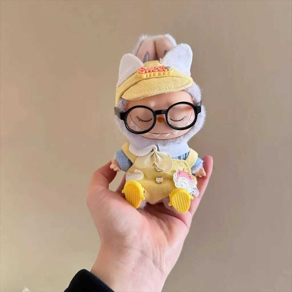 2025 Doll Accessories For 15-17Cm baby outfit second generation cat angel cute clothes set accessories for labubu cloth
