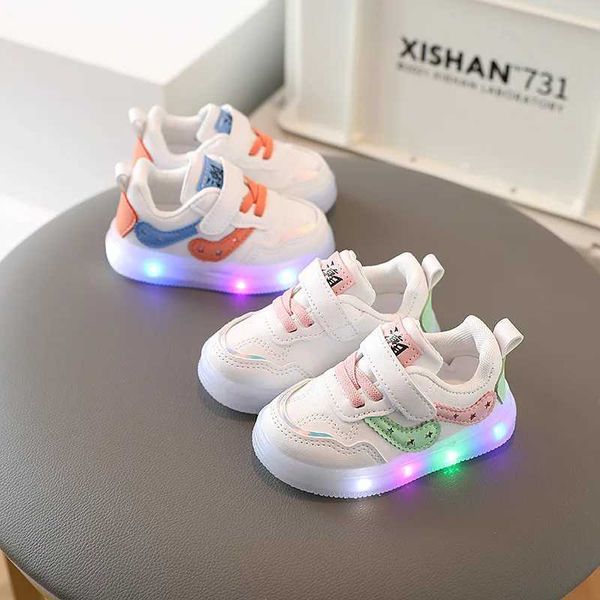 Athletic Outdoor Tenis Children Led Shoe Boys Girls Lighted Sneakers Glowing Shoe for Kids Soft Soled Breathable Casual Infant Toddler Baby
