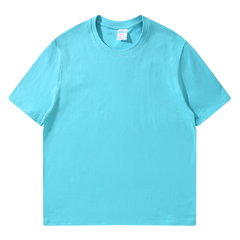 Men&#039;s cotton brown pink coffee-colored breathable short-sleeved T-shirt, designated style.