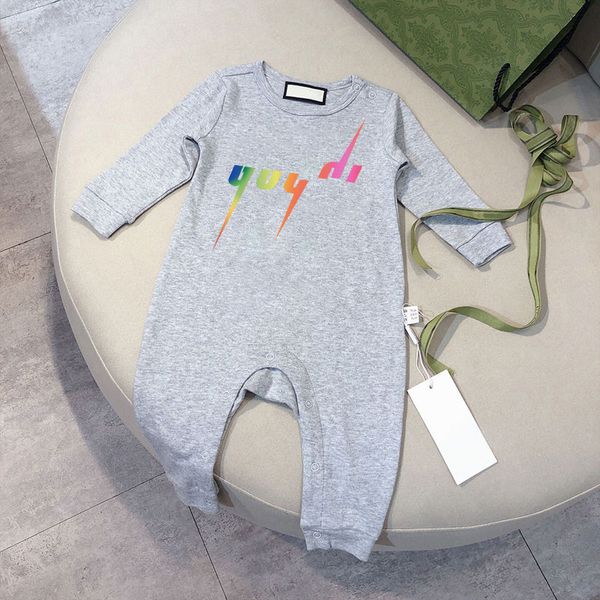 Rompers Designer Baby Rompers Newborn Sets New Born Jumpsuits Lighting Print Girls Boys Clothes Romper Overalls Jumpsuit Kids Bodysuit For B