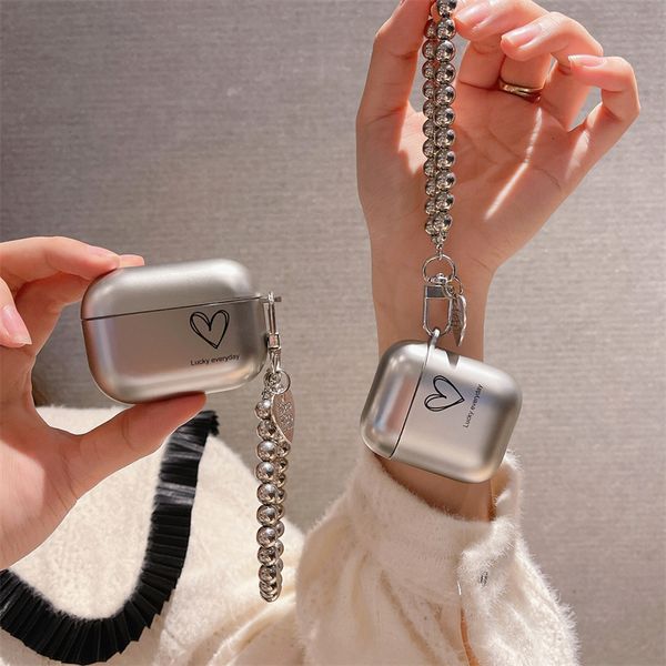 ddmygifts Electroplated Line Love Suitable for Pro1-2-3 Generation Bluetooth Wireless Earphone Cover Bracelet Soft Case A