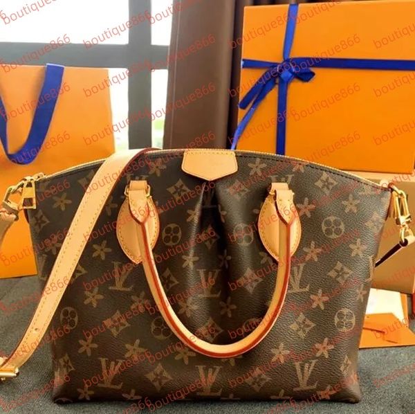 Designer Bags Women Shoulder Bag Hobos Purse Brown Old Flower Tote Bag Letter Genuine Leather Bags Crossbody Handbag M48812 Lady Purses Luxu