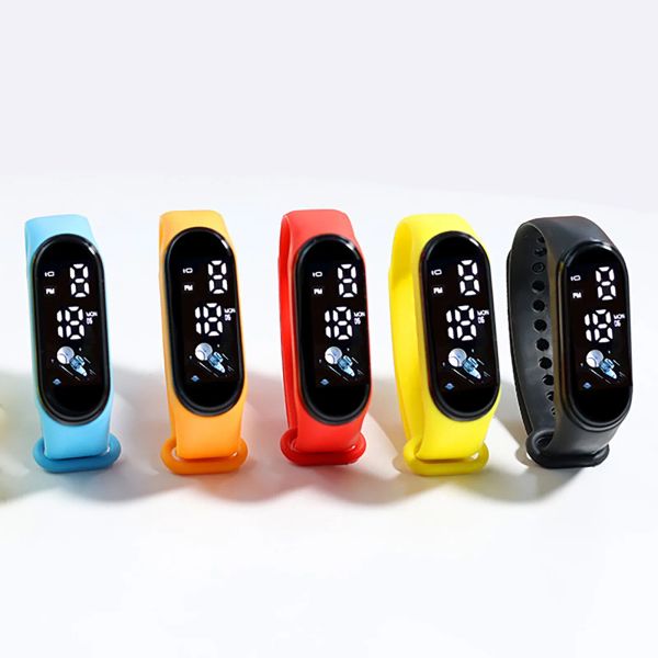 Kids smart Watches LED Number Display Outdoor Sports Digital Wristwatches Girls Boys Sport Bracelet Wristband Wrist Watch