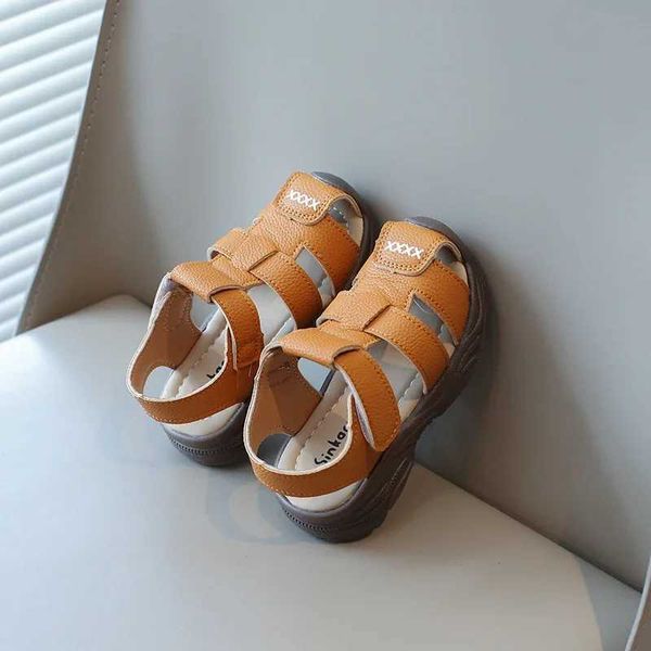 Sandals Baby Boys Summer Sandals Kids Beach Shoes Classic Fashion Hollow Toe-capped Anti-kick Toddlers Kindergarten Sandals BreathableL4819