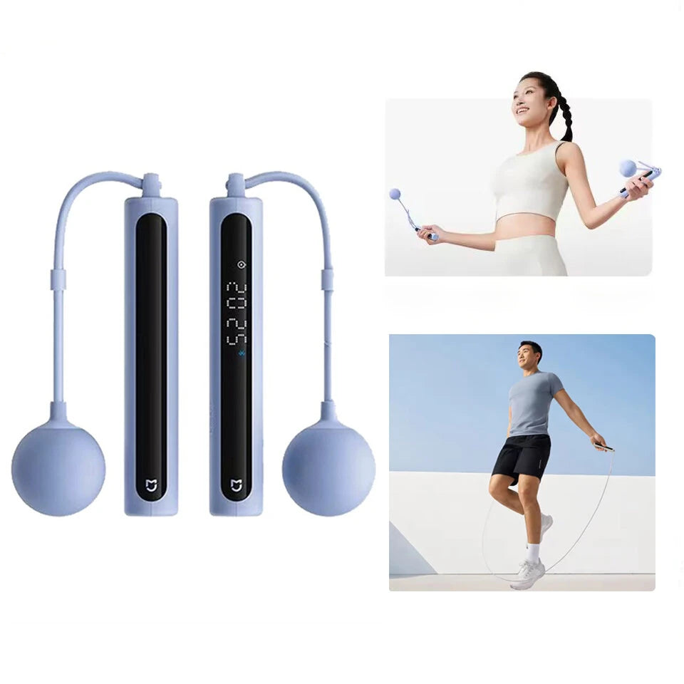 XIAOMI Mijia Smart Skipping Rope 2 LED Data Logging Adjustable Length Non-slip Silicone Strip Large Ball Swinging Skippi
