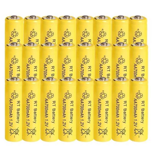 4-8-12-24pcs AA Battery 700mAh Rechargeable Batteries 1.2V Button Top for Clocks Mice Computers ToysT250116