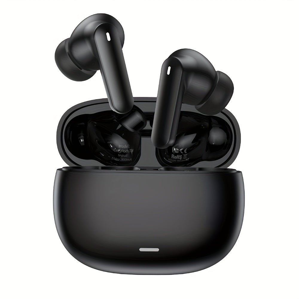 TEMU Anc+enc Dual Noise-cancelling Call Music Wireless Earphones True Wireless No Latency Gaming Earphones