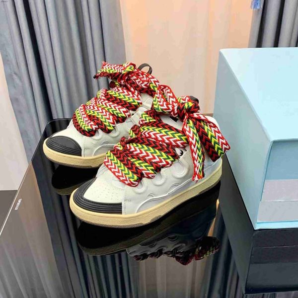New Designer Shoes Curb Leather Sneakers Goma preta rosa branco cinza multi-cor azul pálido vermelho luxuoso treinadores de homens esportivo