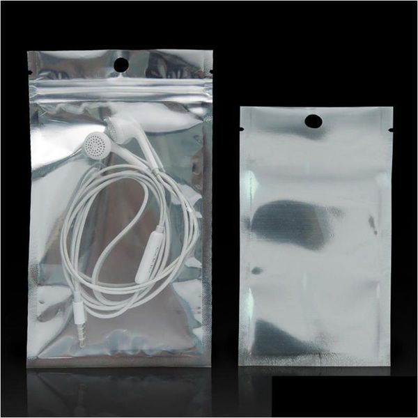 Cell Phone Boxes Packages Aluminum Foil Plastic Zip Lock Bags Clear Resealable Mylar Zipper Pouch For Electronic Accessorie Mobile Cas Otzdr