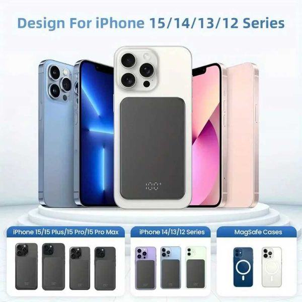 Hot Sale Suitable for battery pack iPhone wireless portable charger (5000mAh) magnetic power pack with (22W) USB-C fast charging T241026