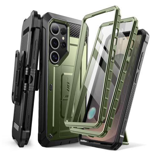 SUPCASE for Samsung Galaxy S25 Ultra Case with Stand (Unicorn Beetle Pro), [2 Front Frames] [Built-in Screen Protector & Belt-Clip] Military-Grade Pro