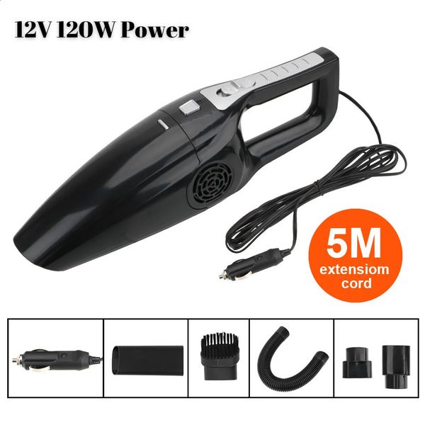 12V 120W Car Vacuum Cleaner Portable Wet And Dry dualuse Powerful Handheld Mini Vaccum Cleaners High Suction 250107