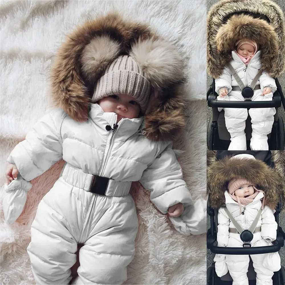 Winter clothes Infant Baby Snowsuit Boy Girl Romper Jacket Hooded Jumpsuit Warm Thick Coat Outfit Kids Outerwear Infant Clothing C251017