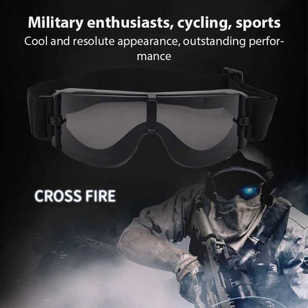Outdoor Eyewear Tactical Goggles Shooting Goggle for Men Women Motorcycle Paintball Protection Glasses Fits Tactical Helmet z241120