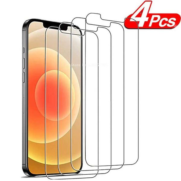 4PCS Anti-Burst Protective Glass For iPhone 14 15 Plus 12 13 MINI Screen Protector For iPhone 15 14 11 12 13 Pro X XR XS MAX M250120