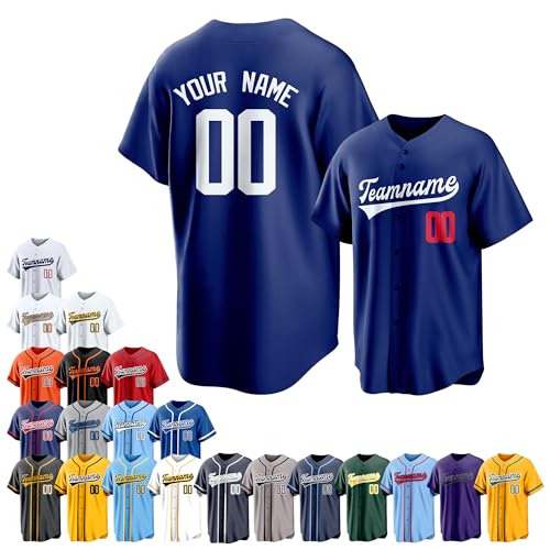 Team Name Custom Men Baseball Jersey Softball T Shirts Women Color 3