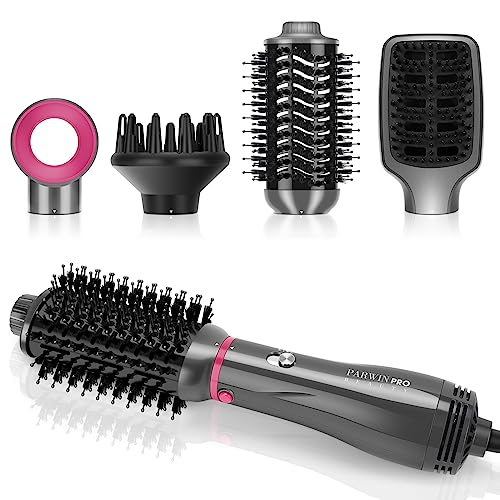 4 in 1 Hair Dryer Brush Set, PARWIN PRO BEAUTY Air Styler with 4 Attachments as Hairdryer, Hot Air Brush, Hair Diffuser, Hot Brush for Hair Styling, I