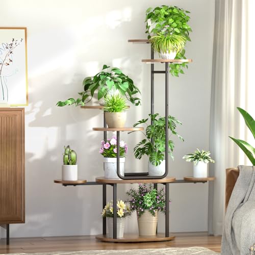 Plant Stand Indoor 8 Tier, Corner Plant Stand for Indoor Plants, 38.58" Tall Plant Stands, U-Shape Corner Shelf for Multiple Plants, Metal Plant Shelf