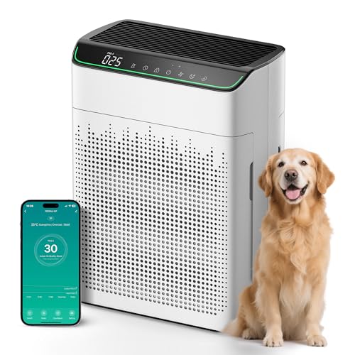 Operan Luftreiniger Allergiker, Advanced Air Purifier for Apartments & Smokers' Rooms, Wi-Fi & App Control, CADR 340m³-h (158㎡), Smart Auto-Mode, H