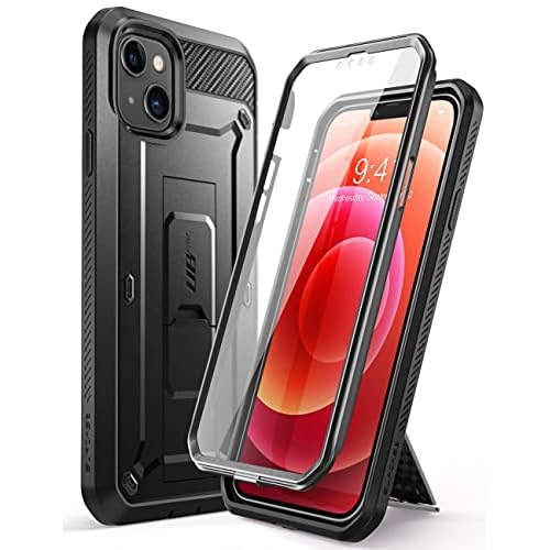 SUPCASE Unicorn Beetle Pro Series Case for iPhone 13 Mini (2021 Release) 5.4 Inch, Built-in Screen Protector Full-Body Rugged Holster Case (Black)
