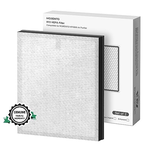 MORENTO 2 Pack HY4866 Genuine Air Purifier Replacement Filter for HY4866 Air Purifier, Enhanced Version Enhanced Version 2 pack