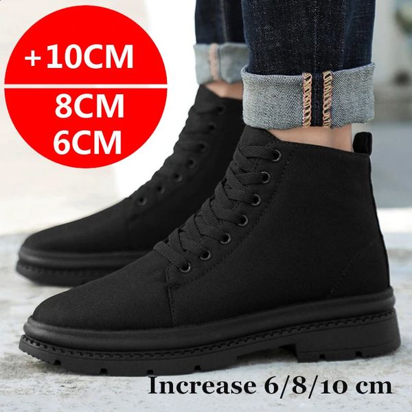 Mens Boots Sapatos de elevador Botas escondidas Caixas altas Sapatos de elevação de elevação de 10cm 8cm 6cm Sports e lazer High Shoes 24120