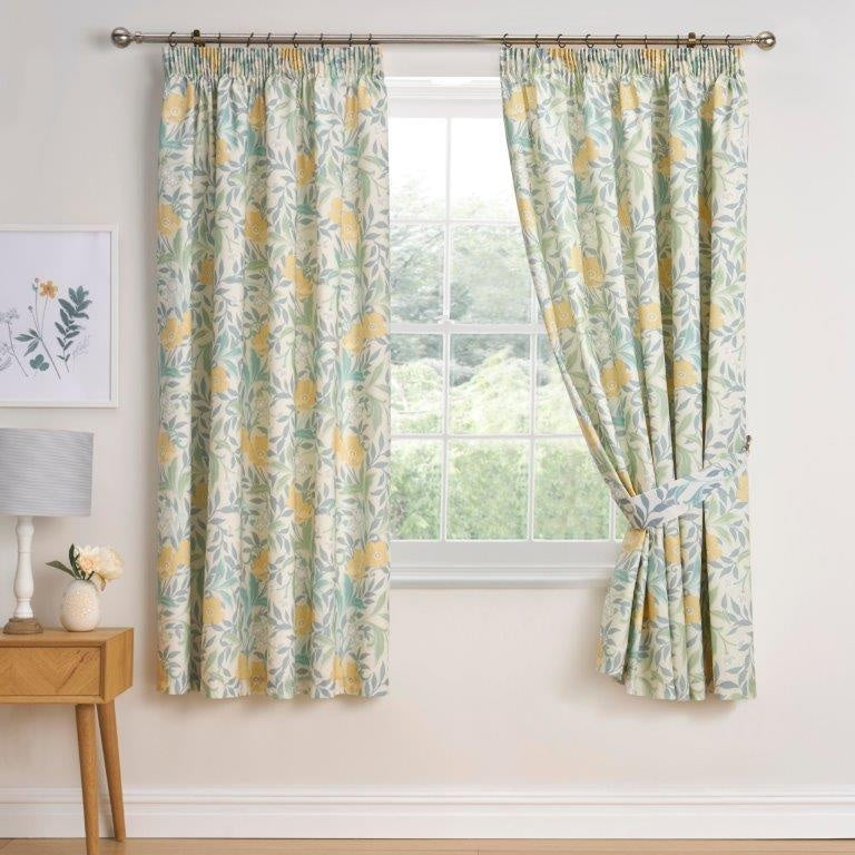 Dreams and Drapes Sandringham Curtains 66x72 - Duck Egg